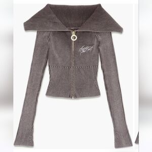 NWT Revolve Honor The Gift Women's Shawl Collar Zip Cardigan Sz XL $109